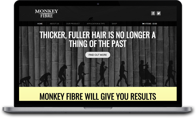 Website Design for Monkey Fibre