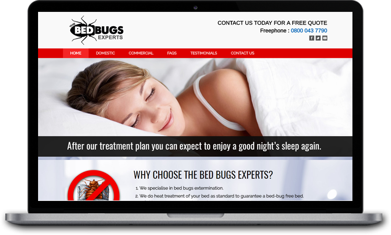 Website Design for The Bed Bugs Experts Scotland