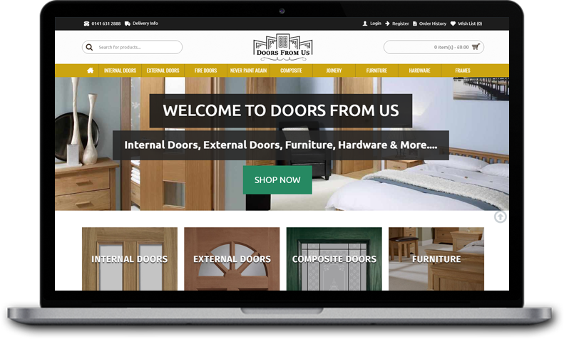 Website Design for Doors From Us Glasgow